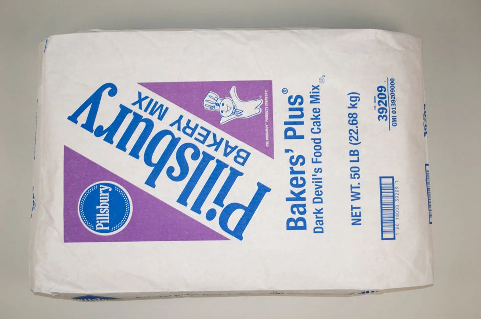 Pillsbury Bakers' Plus Cake Mix Darkdevil's Food 50 Pound Each - 1 Per Case.