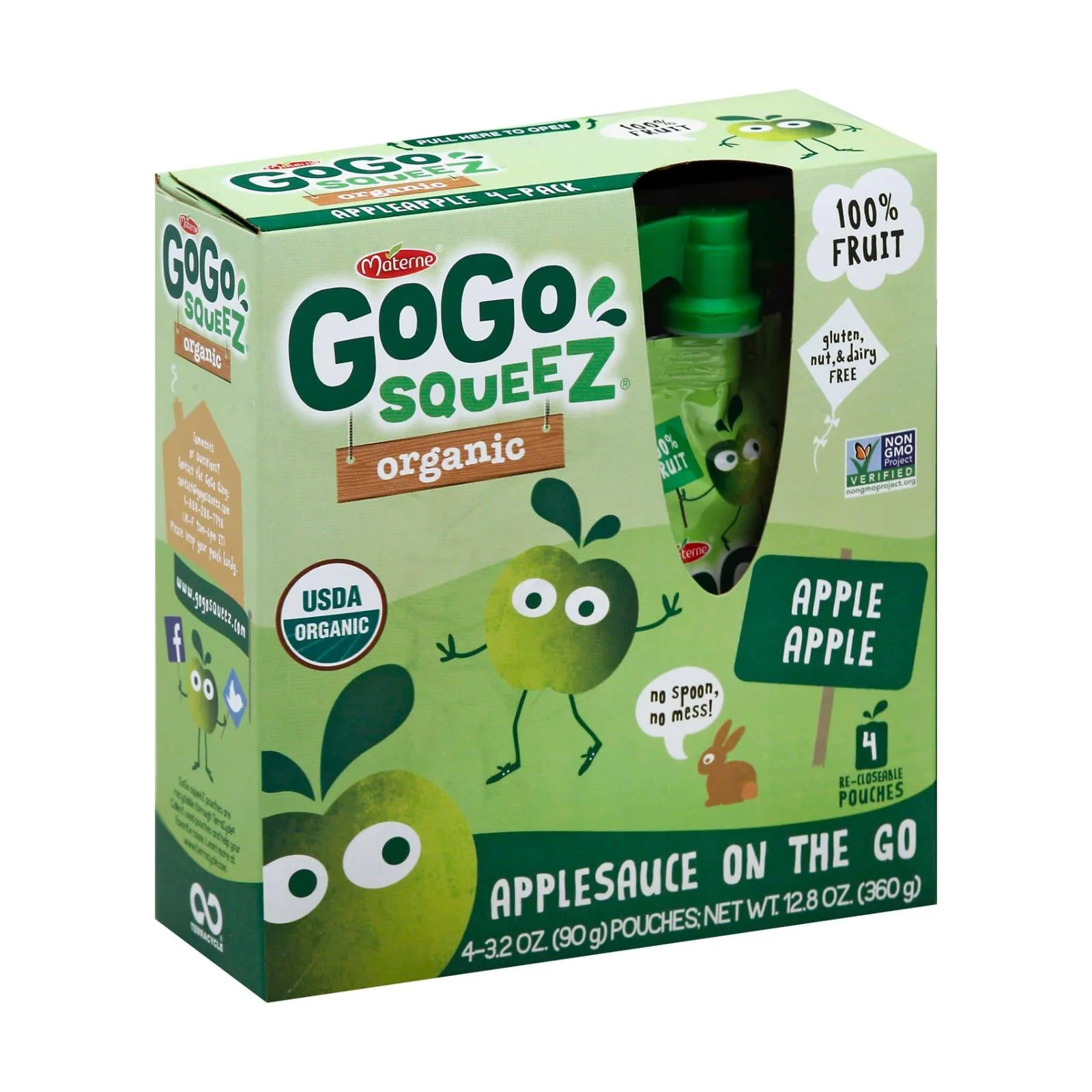 GoGo Squeeze Sauce - Apple - Case of 12 - 3.2 Ounce.