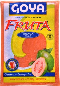 Goya Pure & Natural Fruta Guava Pulp 14 Ounce Size - 12 Per Case.