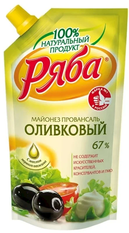 Ryaba Mayonnaise, Olive 67% 395ml/24pack