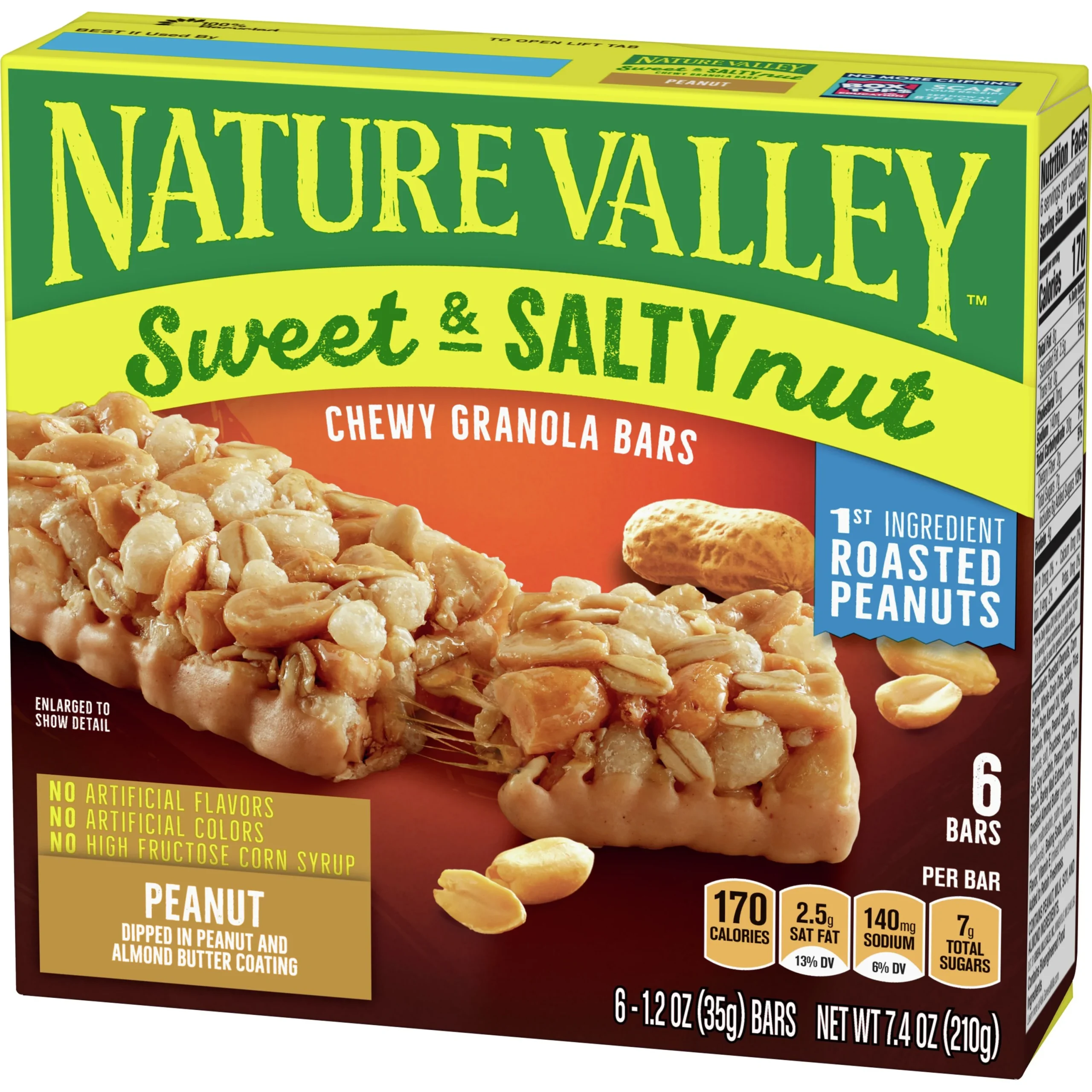 Nature Valley Chewy Granola Bars Sweet &salty Peanut 7.4 Ounce Size - 12 Per Case.