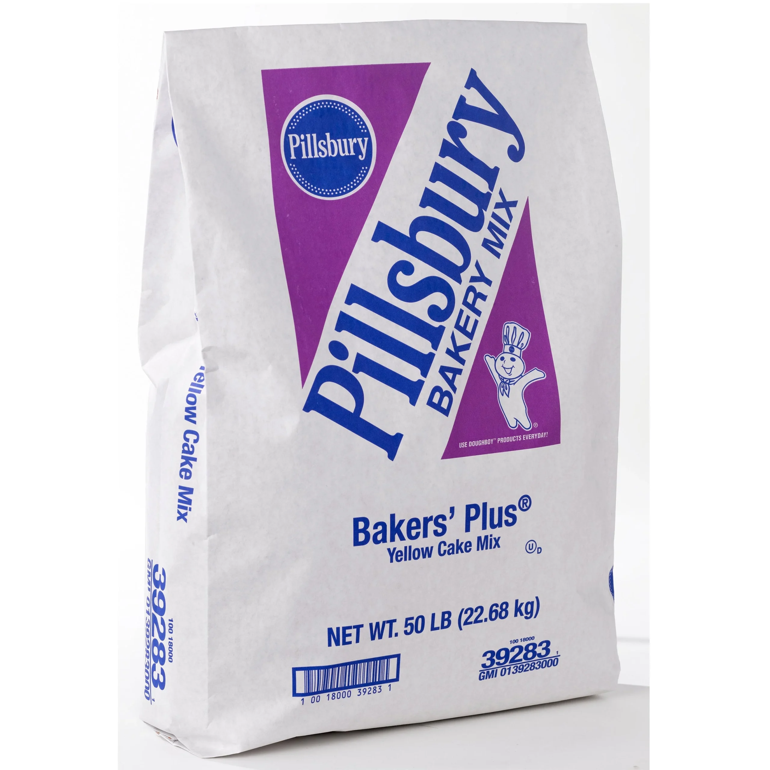 Pillsbury Bakers' Plus Cake Mix Yellow 50 Pound Each - 1 Per Case.