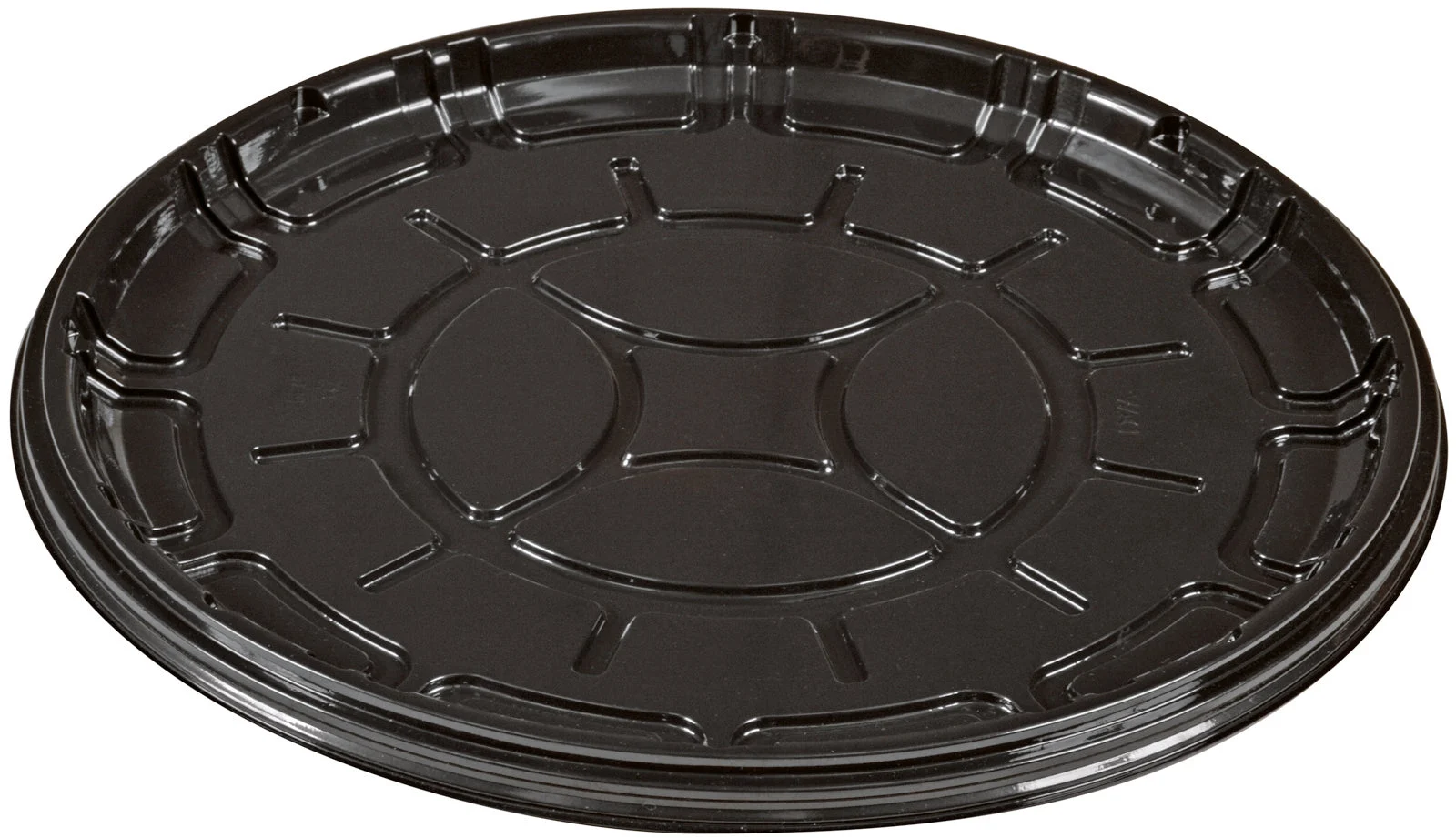 Partipak 16" Round Black Pet Everyday Tray