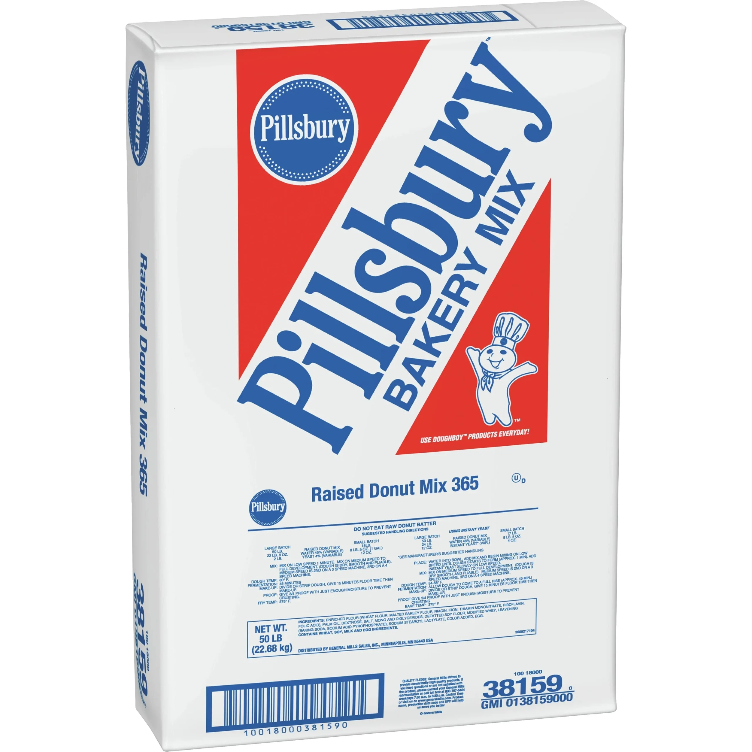 Pillsbury Donut Mix Raised Donut 50 Pound Each - 1 Per Case.