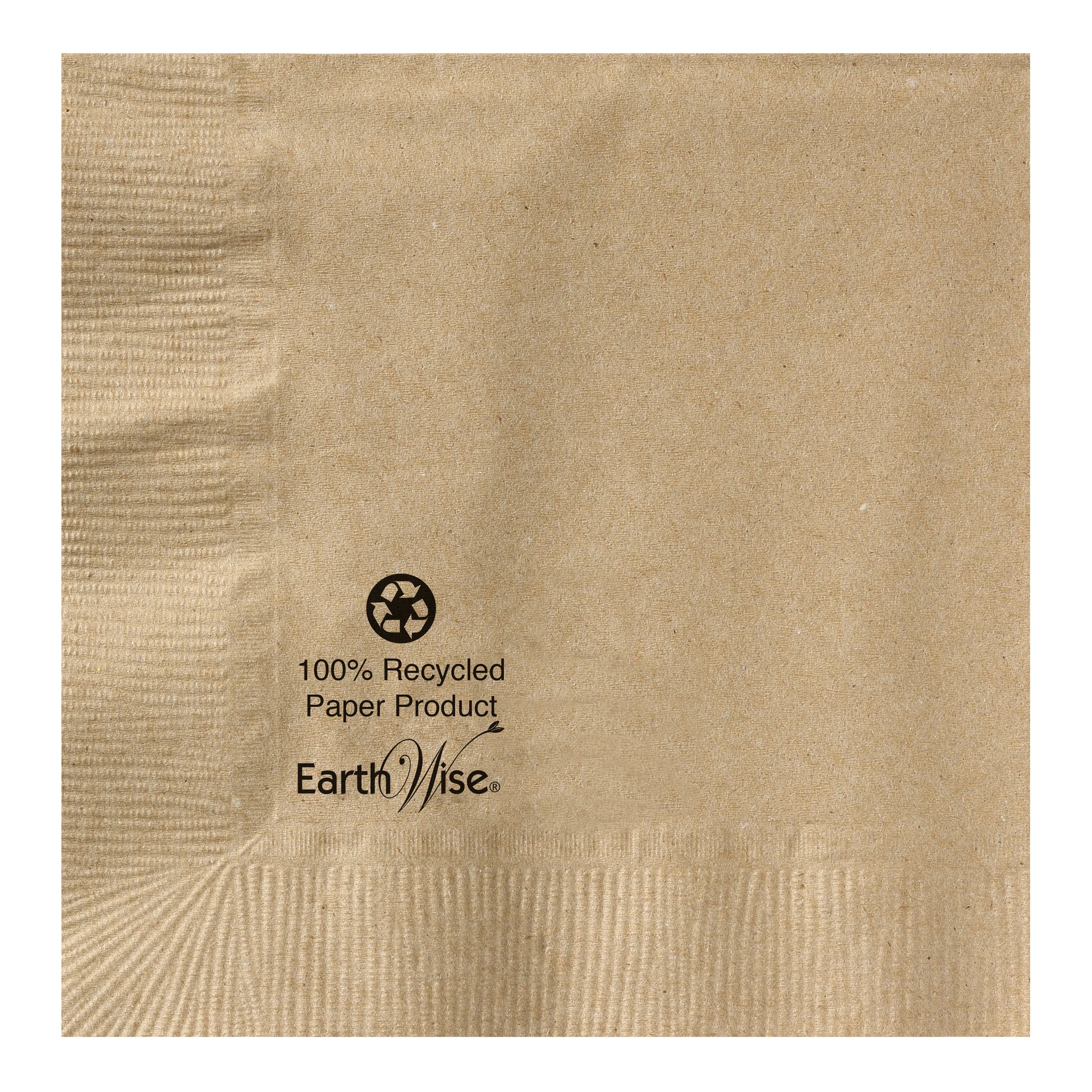 Napkin Beverage Kraft Ply Recycled Earth Wise 250 Each - 4 Per Case.