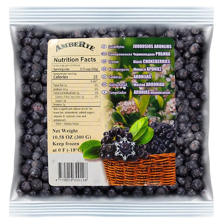 AMBERYE Frozen Black Chokeberries (Aronias) 300g/15pack