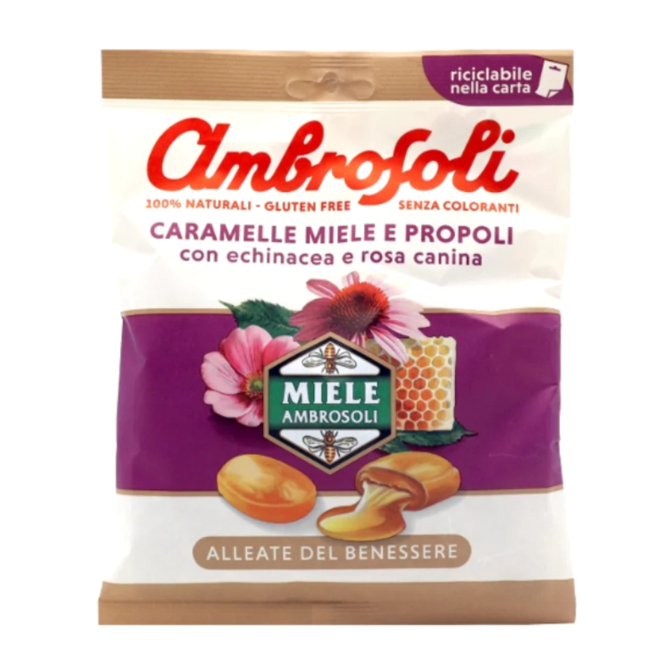 Ambrosoli Caramelle Miele e Propoli Honey and Propolis Candy 90g