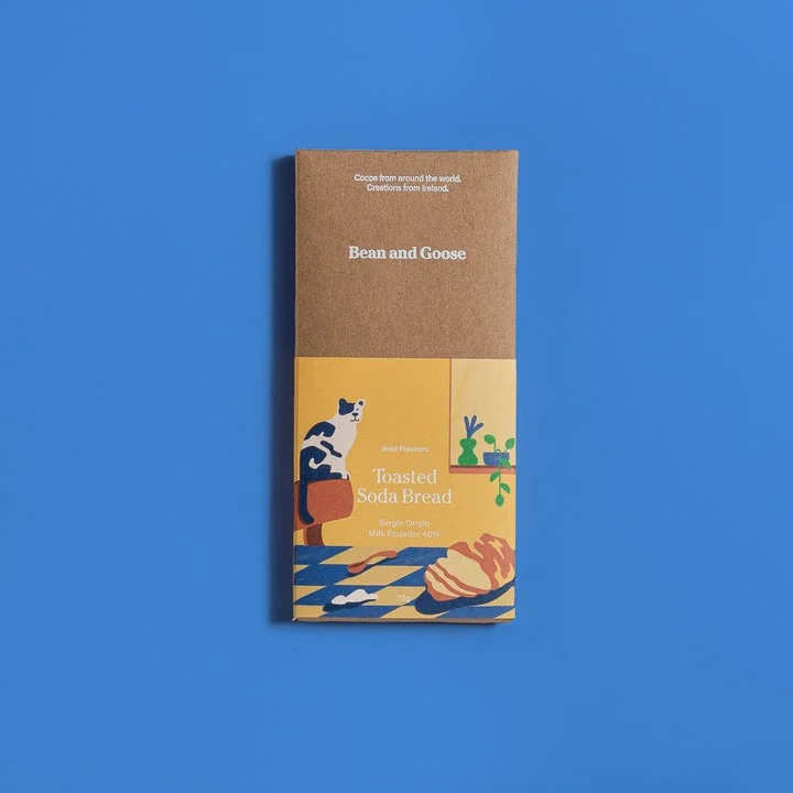 Bean and Goose Toasted Soda Bread Single Origin Milk Ecuador 40% 70g