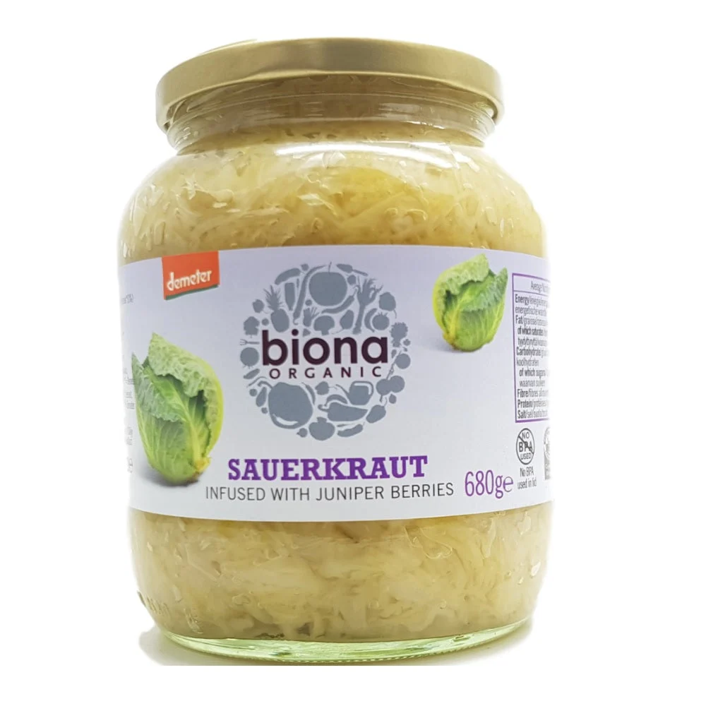 Biona Organic Sauerkraut Infused with Juniper Berries 680g