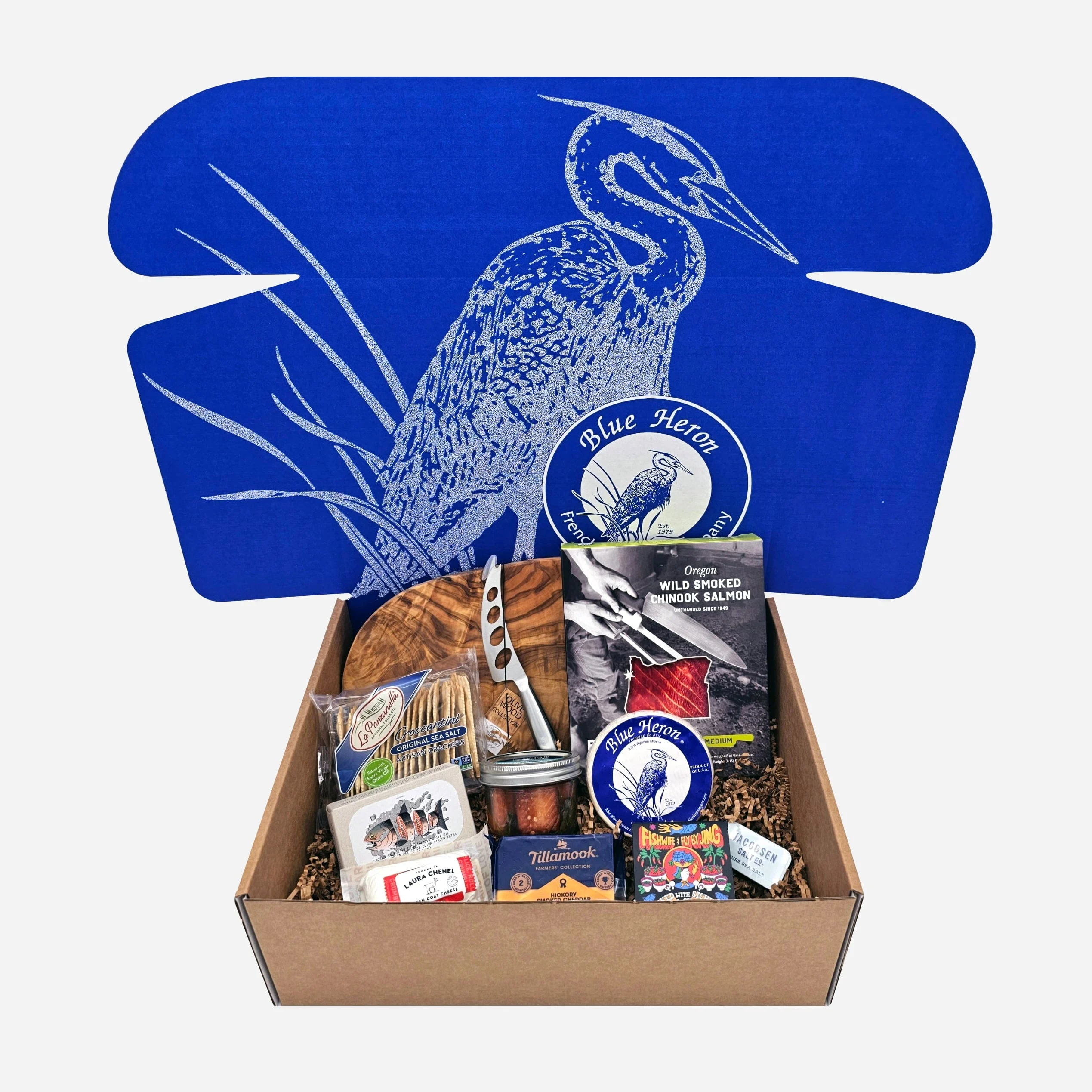 Blue Heron Cheese & Smoked Salmon Board Gift Box