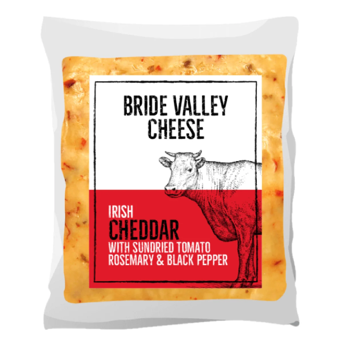 Bride Valley Cheese Irish Cheddar with Sundried Tomato, Rosemary & Black Pepper 120g