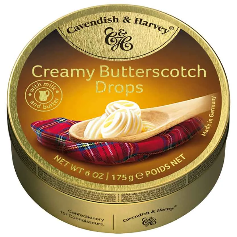 Cavendish & Harvey Creamy Butterscotch Drops 175g / 6.17oz