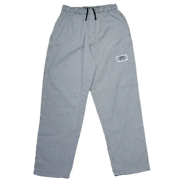 Pants, Chef, Houndstooth, Small, Poly/Cotton Blend, EZ-Fit,1 - 1 EACH