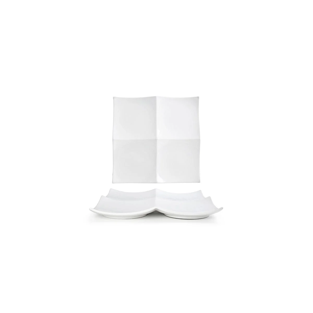 Plates, Origami, 10 Inch, White, Undecorated, Square,6 - 1 COUNT