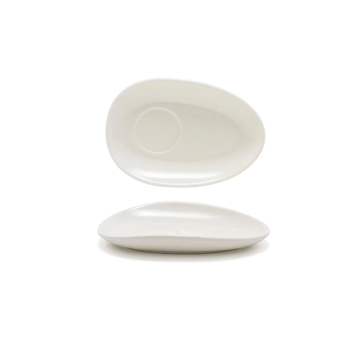 Saucers, Porcelain, 7 Inch, Scallop, Oval,12 - 1 EACH