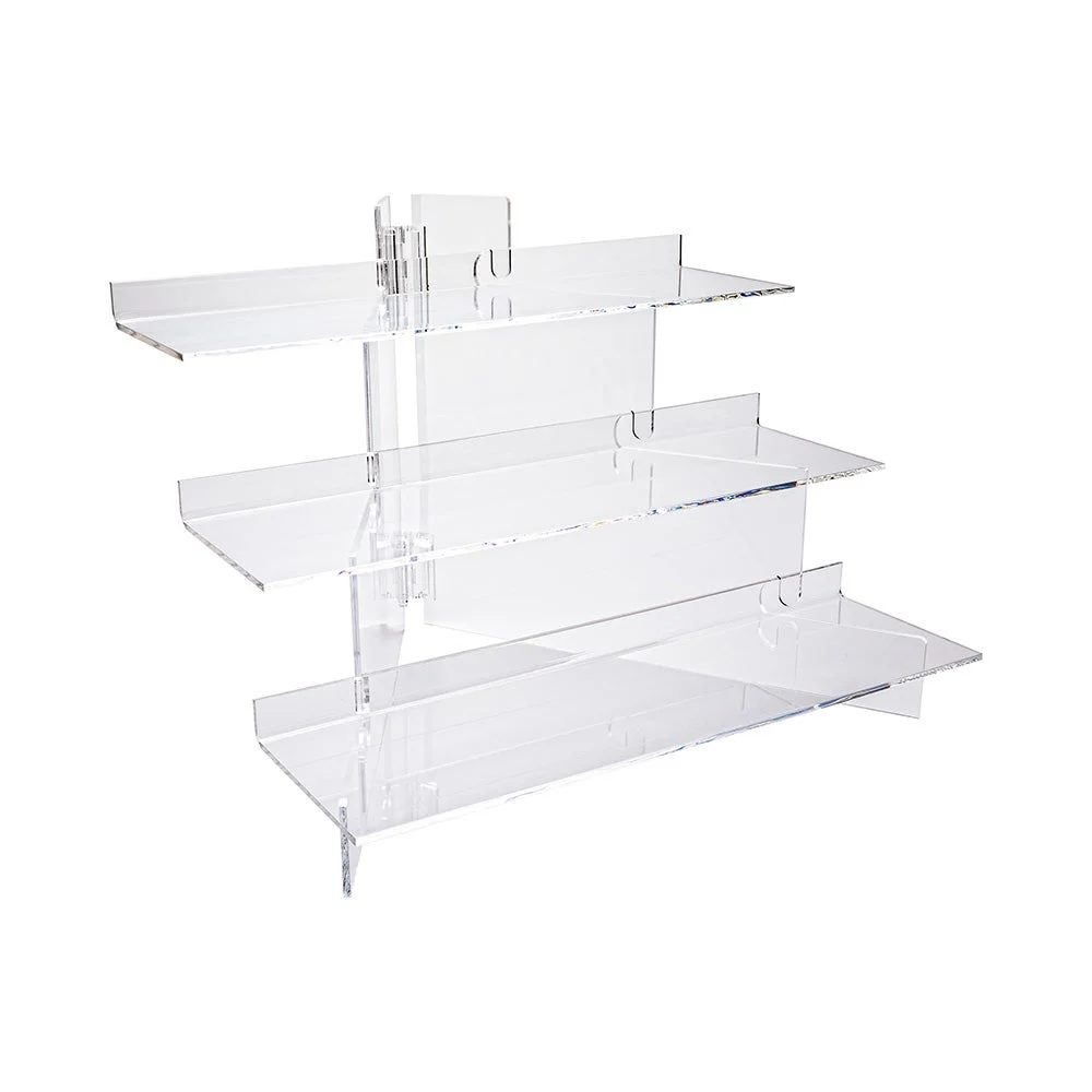 Display Stand, Buffet, 15.75 x 6 x 11.75 Inch, 3-Tier, Clear, Acrylic,1 - 1 EACH