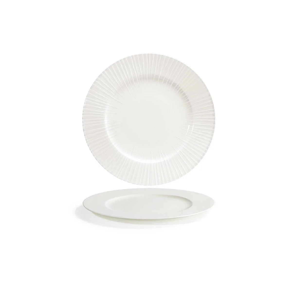 Plates, Rim, Focus, 10.62 Inch, White, Round,6 - 1 COUNT