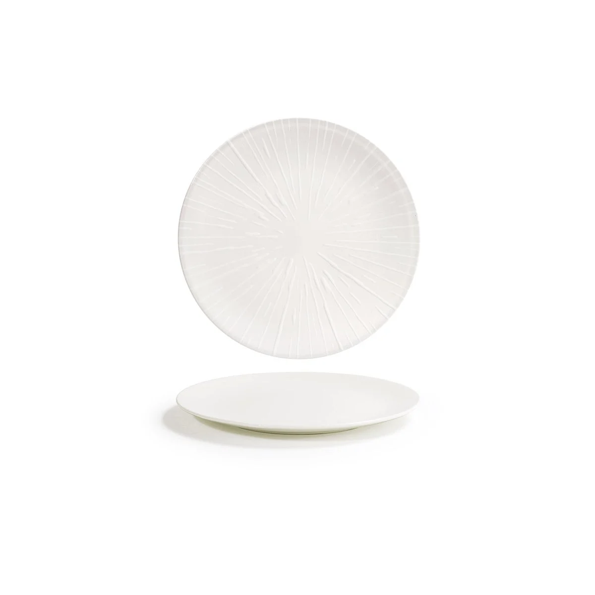 Plates, Coupe, Spoke, 9.5 Inch, White, Round,6 - 1 COUNT