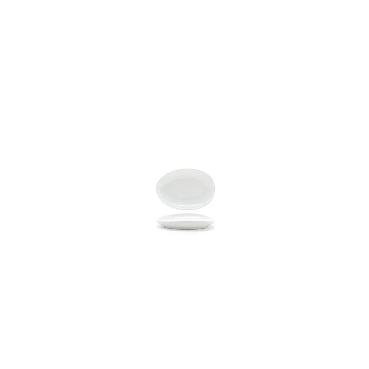 Plates, Porcelain, 5.5 Inch, White, Oval,12 - 1 EACH