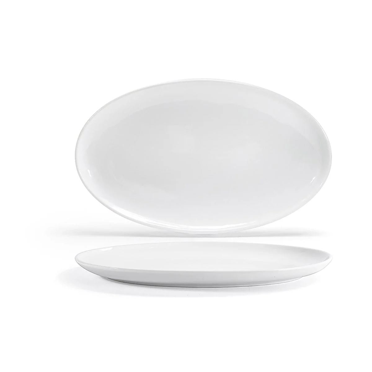 Platters, 21 Inch, White, Oval,2 - 1 COUNT