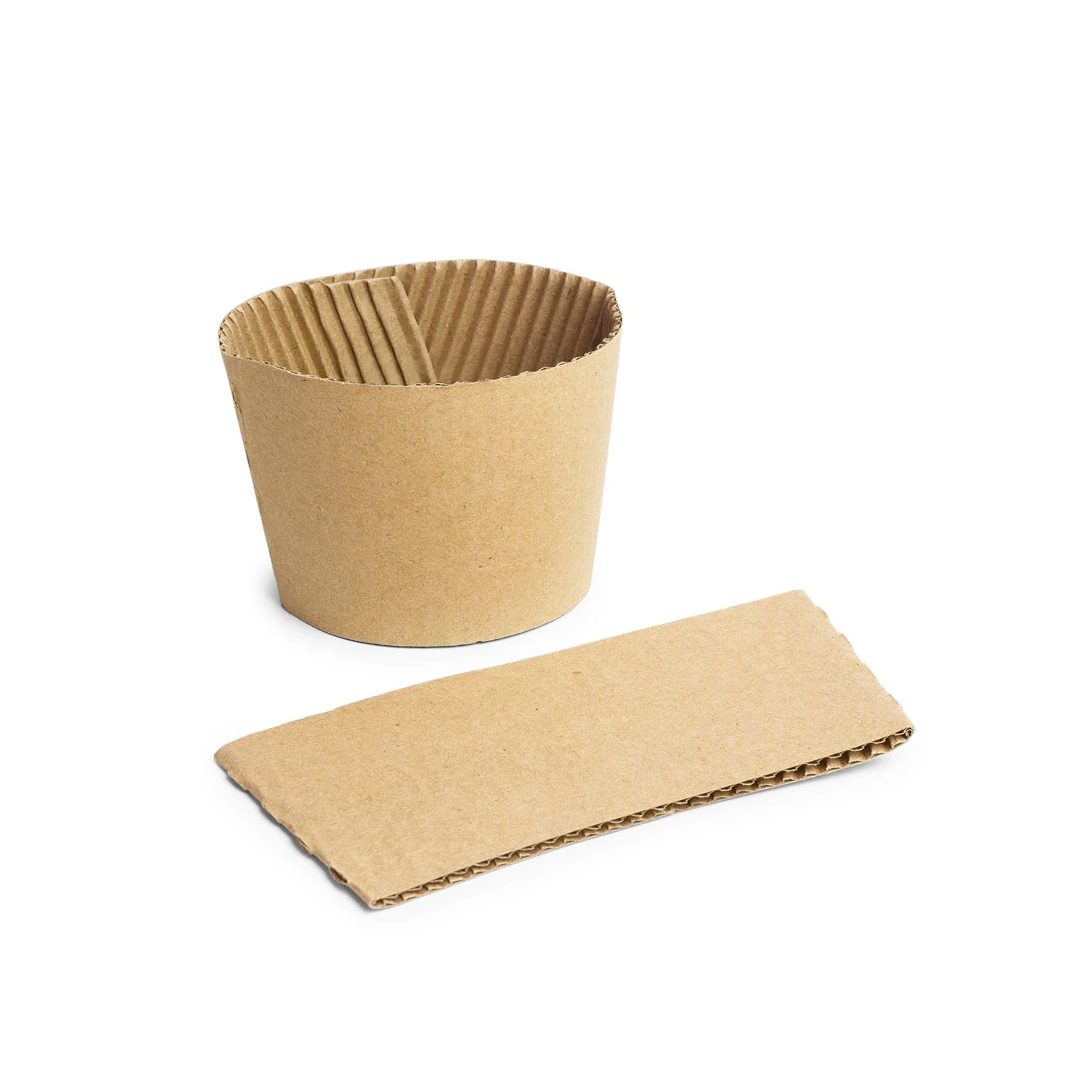 Sleeves, 79-Series Cup, Molded Fiber, Kraft with Green Decor,40 - 25 COUNT