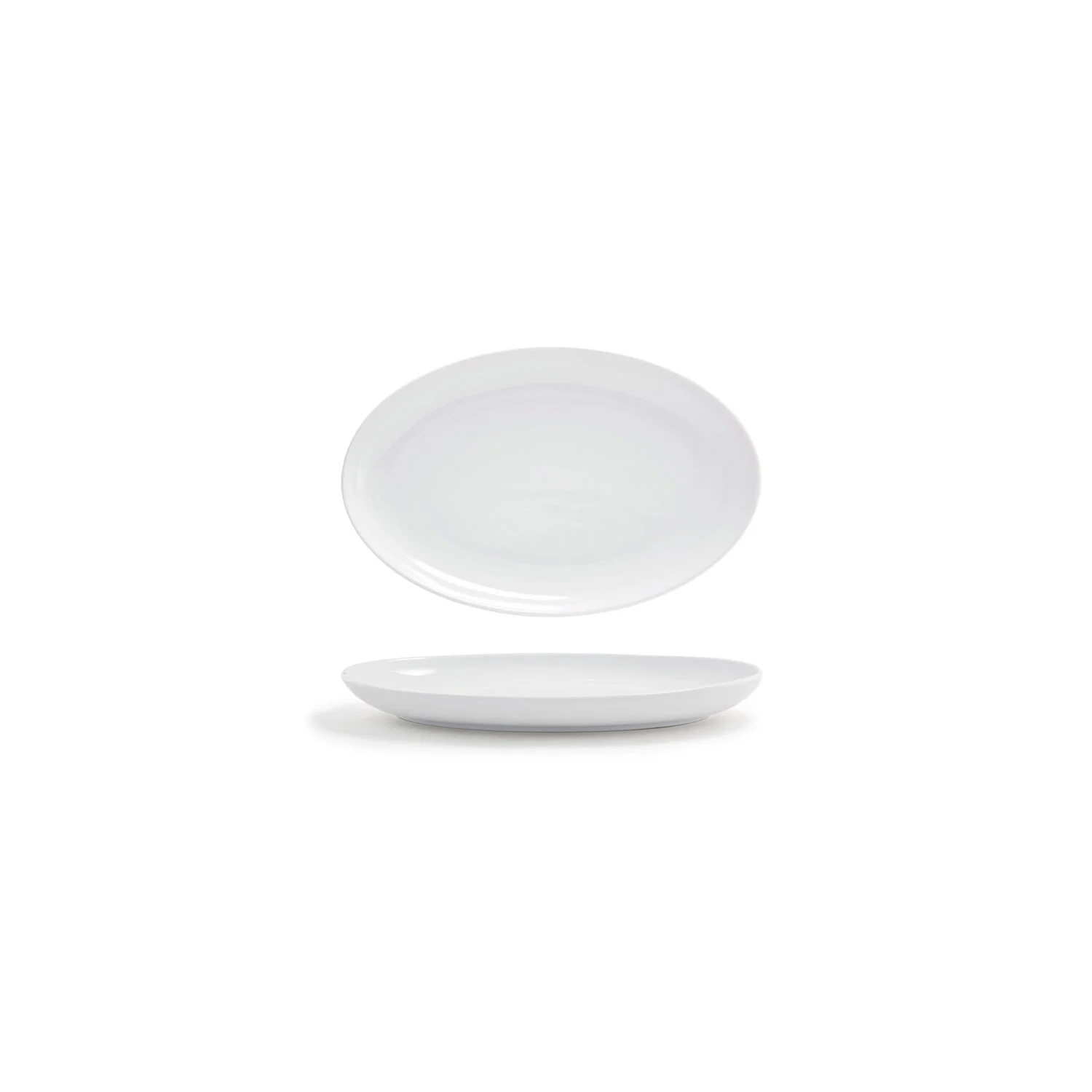 Plates, Porcelain, 11.5 Inch, White, Oval,4 - 1 COUNT