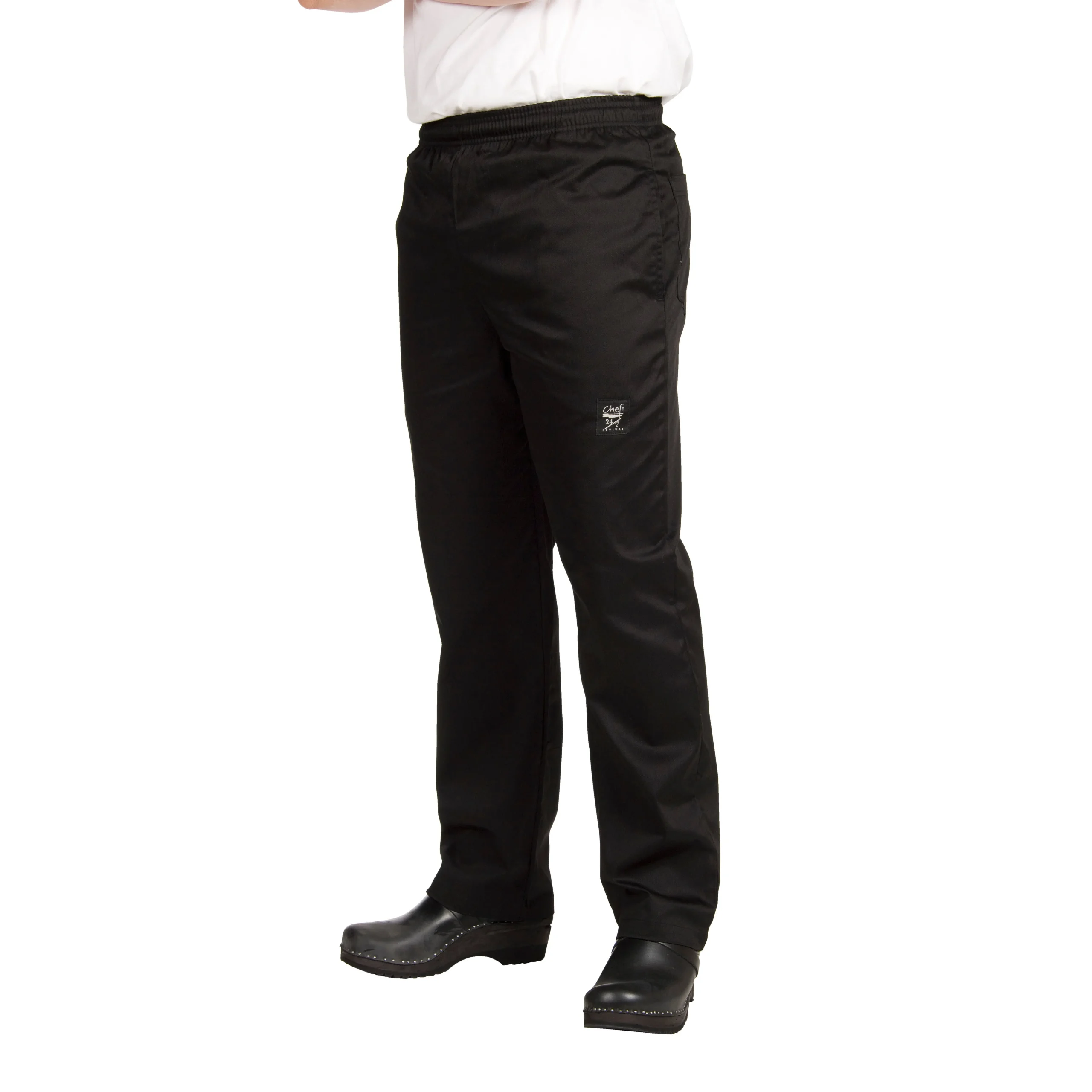 Pants, Chef, Black, 6X-Large, Poly/Cotton Blend, Baggy,1 - 1 EACH