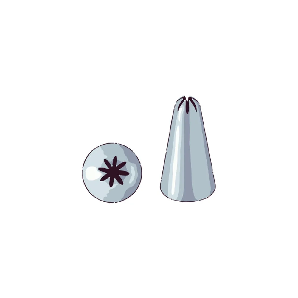 Piping Tip, Closed Star, Stainless Steel, #27, 0.75 x 0.75 x 1.25 Inch,1 - 1 EACH