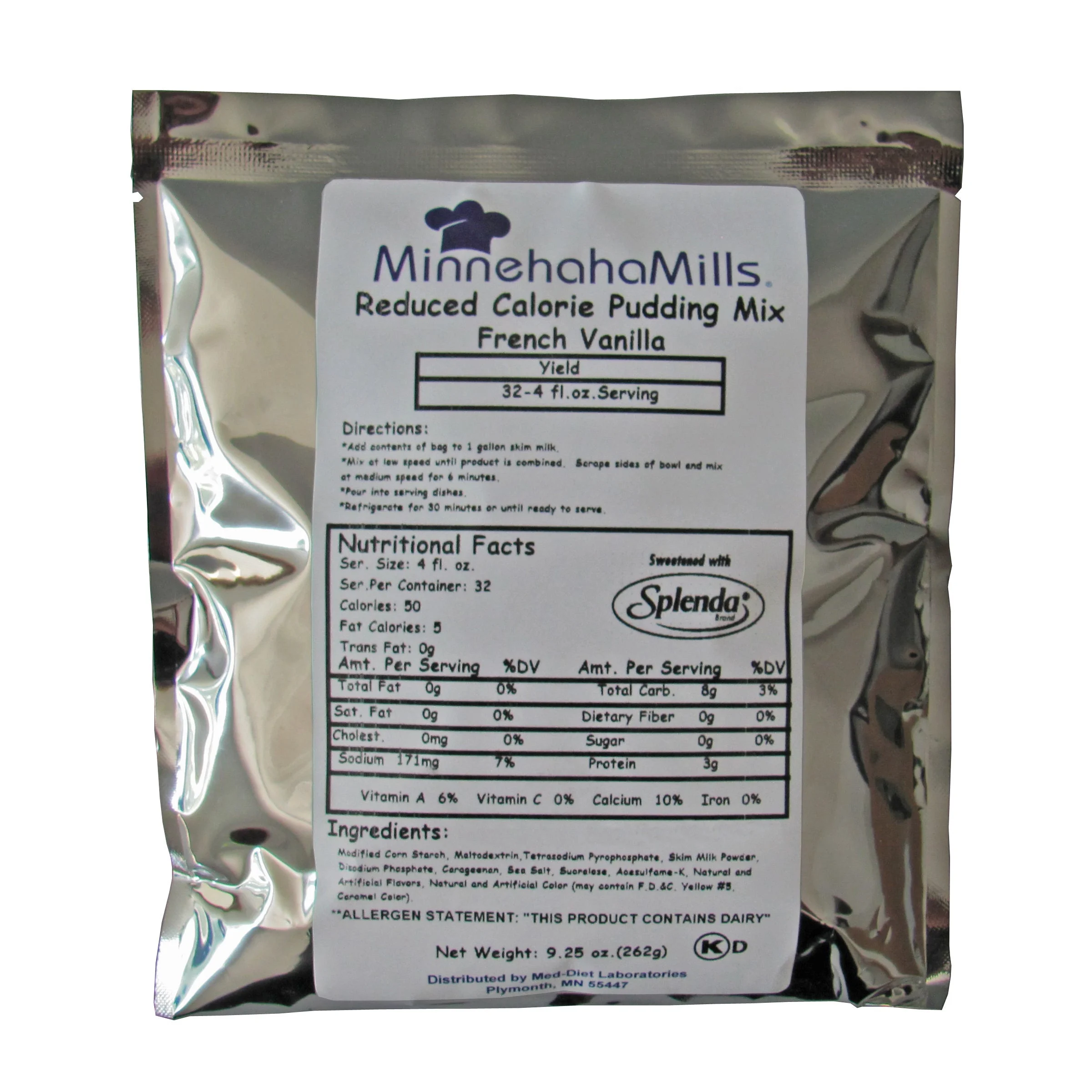Mix, Pudding, French Vanilla, Sugar-Free, Shelf-Stable,6 - 9 OUNCE