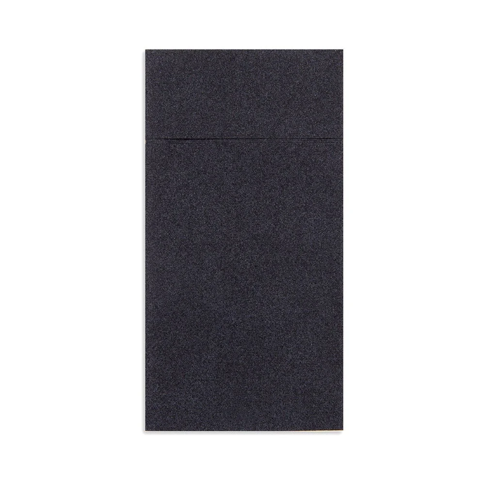 Napkins, Kangaroo Table, Black, with Pocket, 15.75 x 15.75 Inch,1 - 800 COUNT