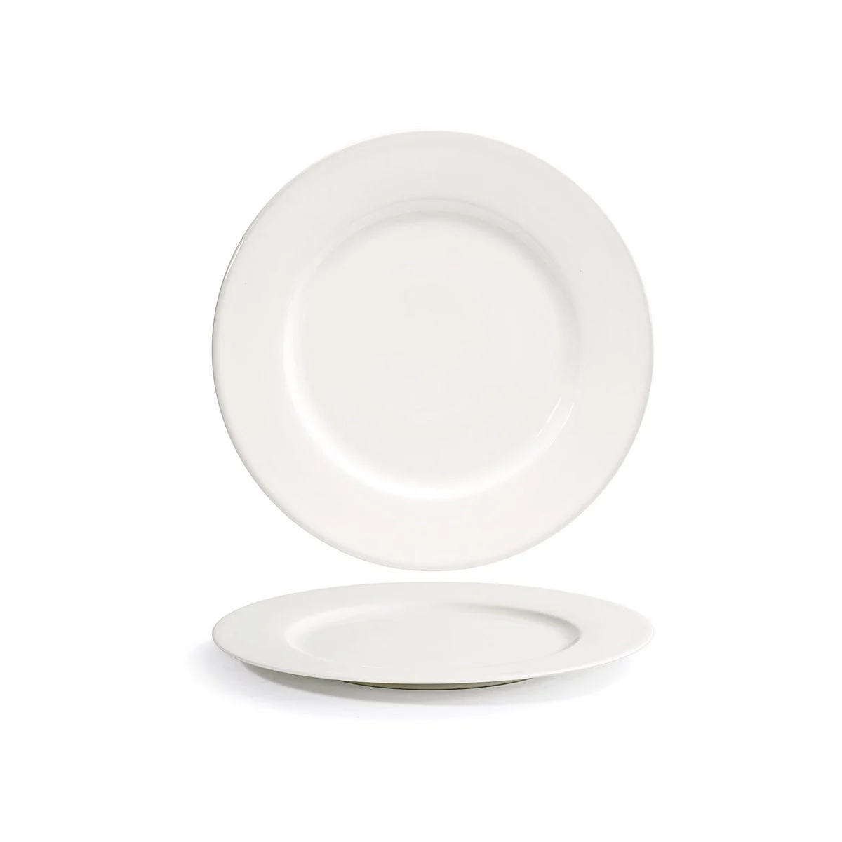 Plates, Rim, Porcelain, 12.25 Inch, White, Round,4 - 1 COUNT