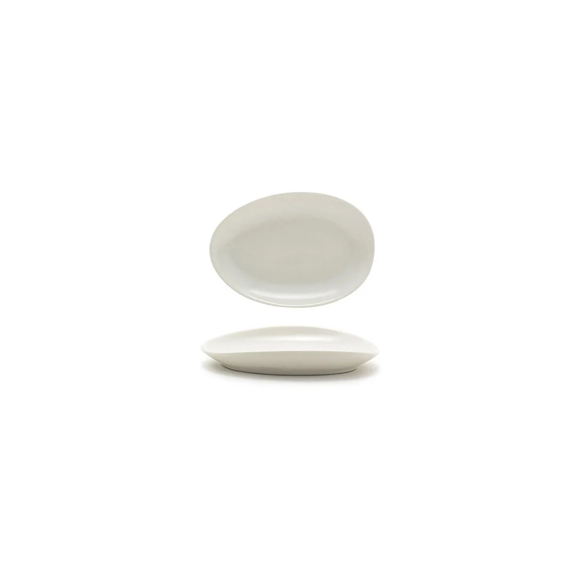 Plates, Porcelain, 5.5 Inch, Scallop, Oval,12 - 1 EACH
