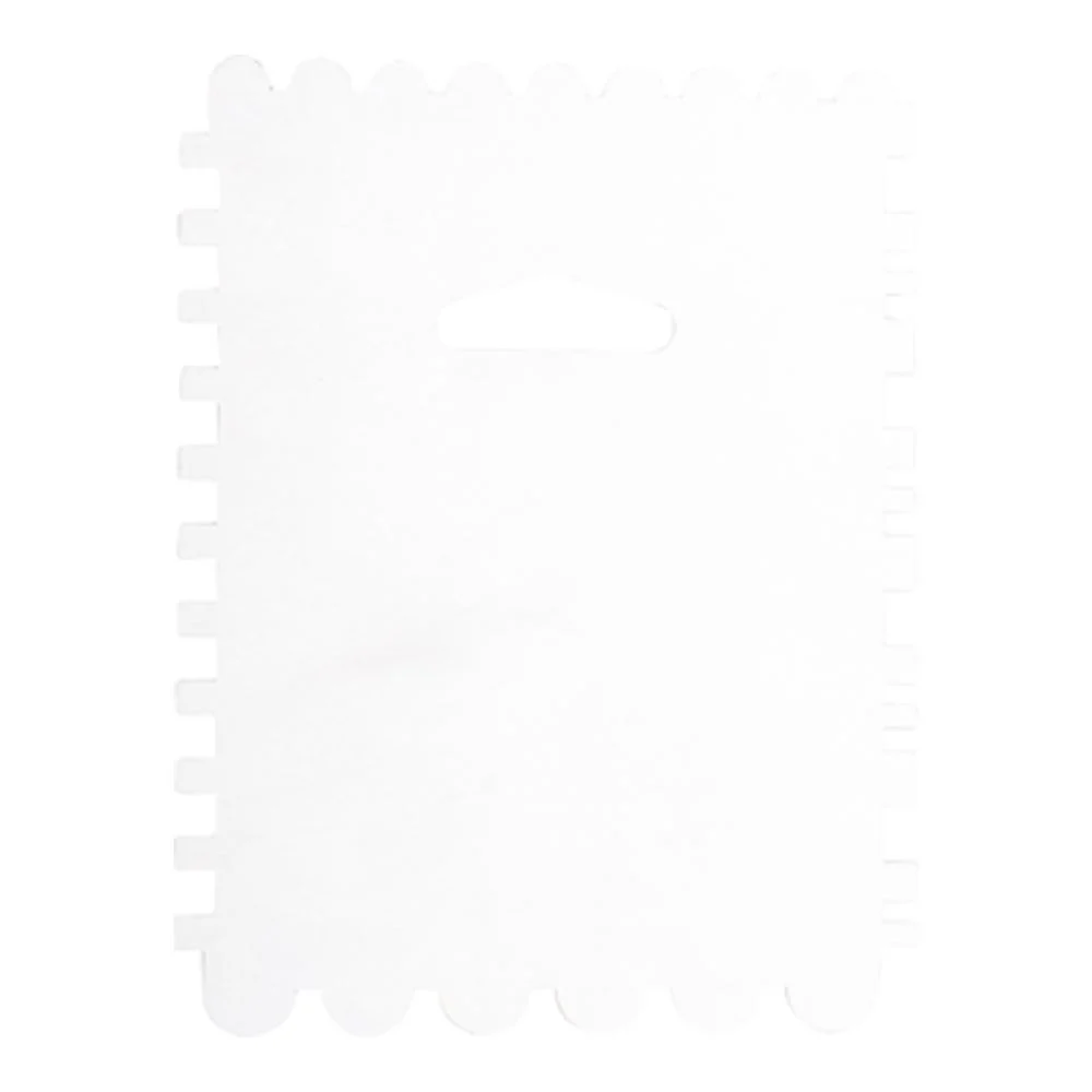 Scraper, Cake, 4-Pattern, 4.9 x 3.8 Inch, Metal, with Square & Scalloped Edge,1 - 1 EACH