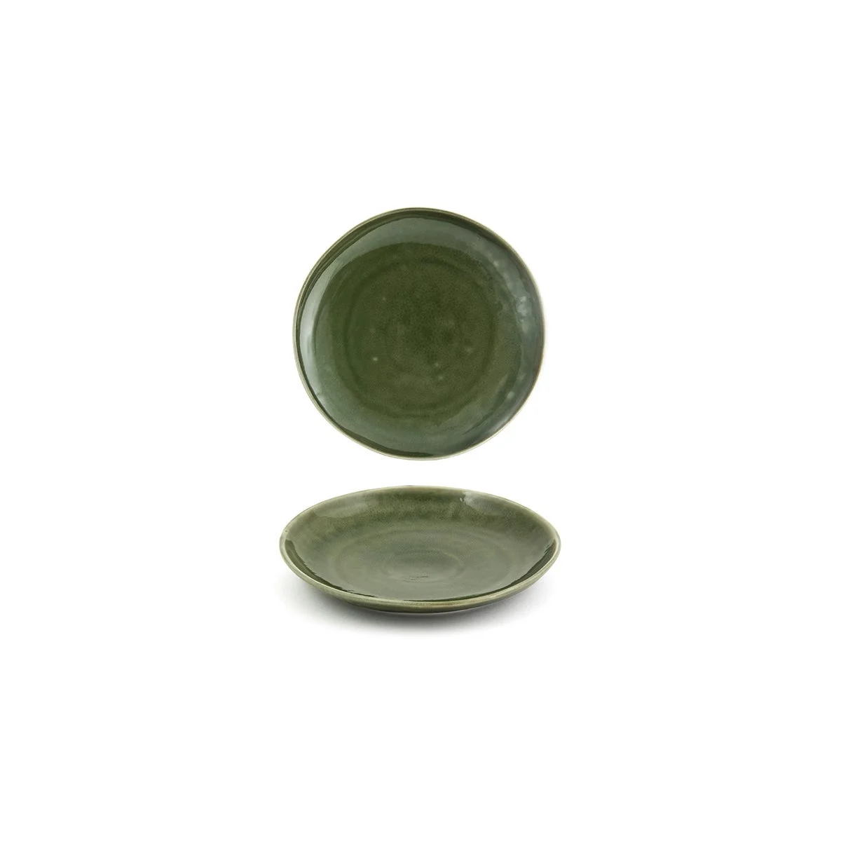Plates, Porcelain, 10 Inch, Leek, Round,6 - 1 COUNT
