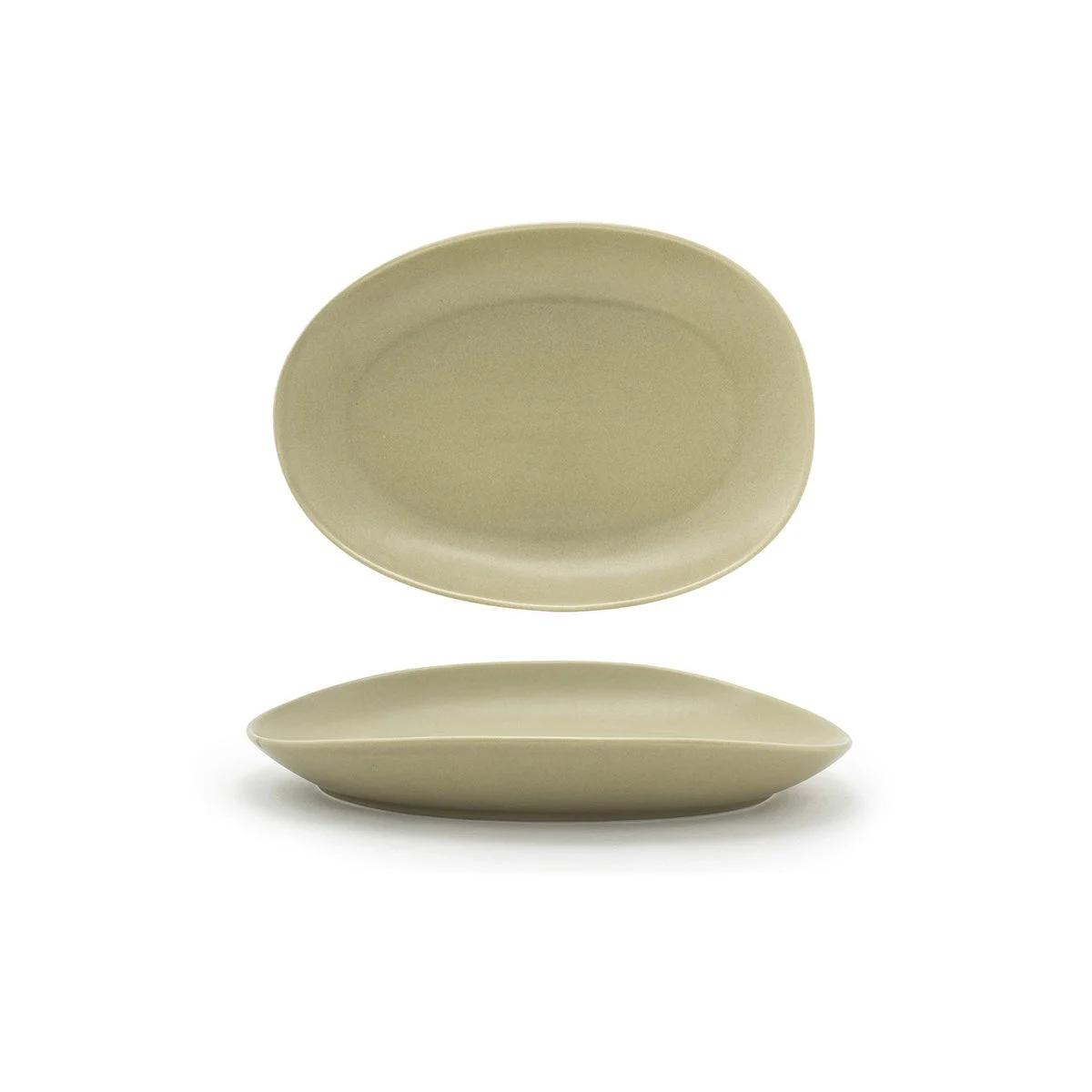 Plates, Porcelain, 10 Inch, Sea Grass, Oval,4 - 1 COUNT
