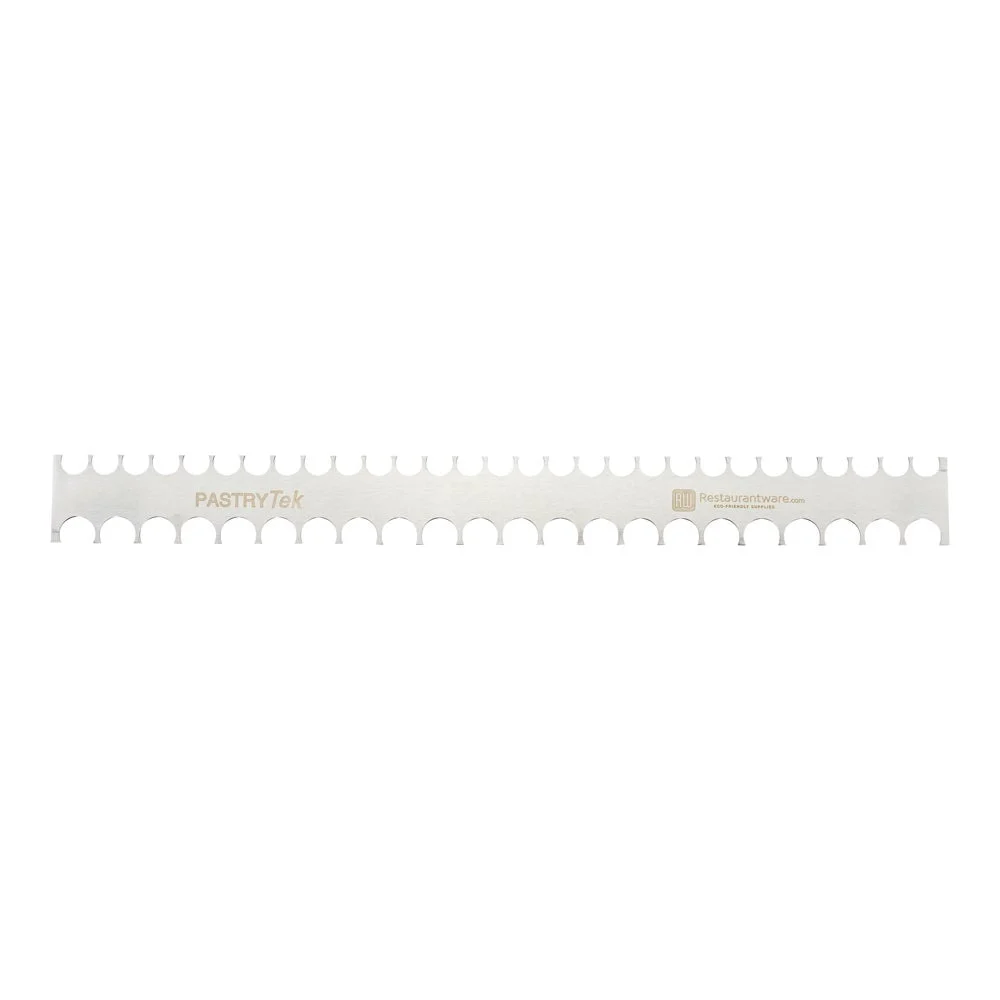 Comb, Decorating, 4 & 5 Millimeter, 19.75 x 2 Inch, Stainless Steel, Semicircle & Double-Sided,1 - 1 EACH