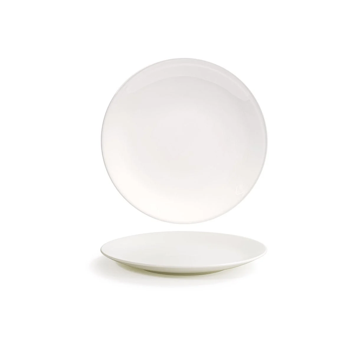 Plates, Coupe, Porcelain, 11 Inch, White, Round,4 - 1 COUNT