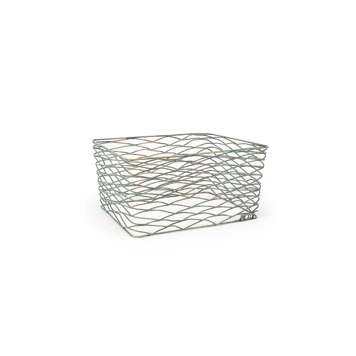 Organizer, Deep, 12.25 x 9.5 x 6 Inch, Patina, Metal,2 - 1 EACH
