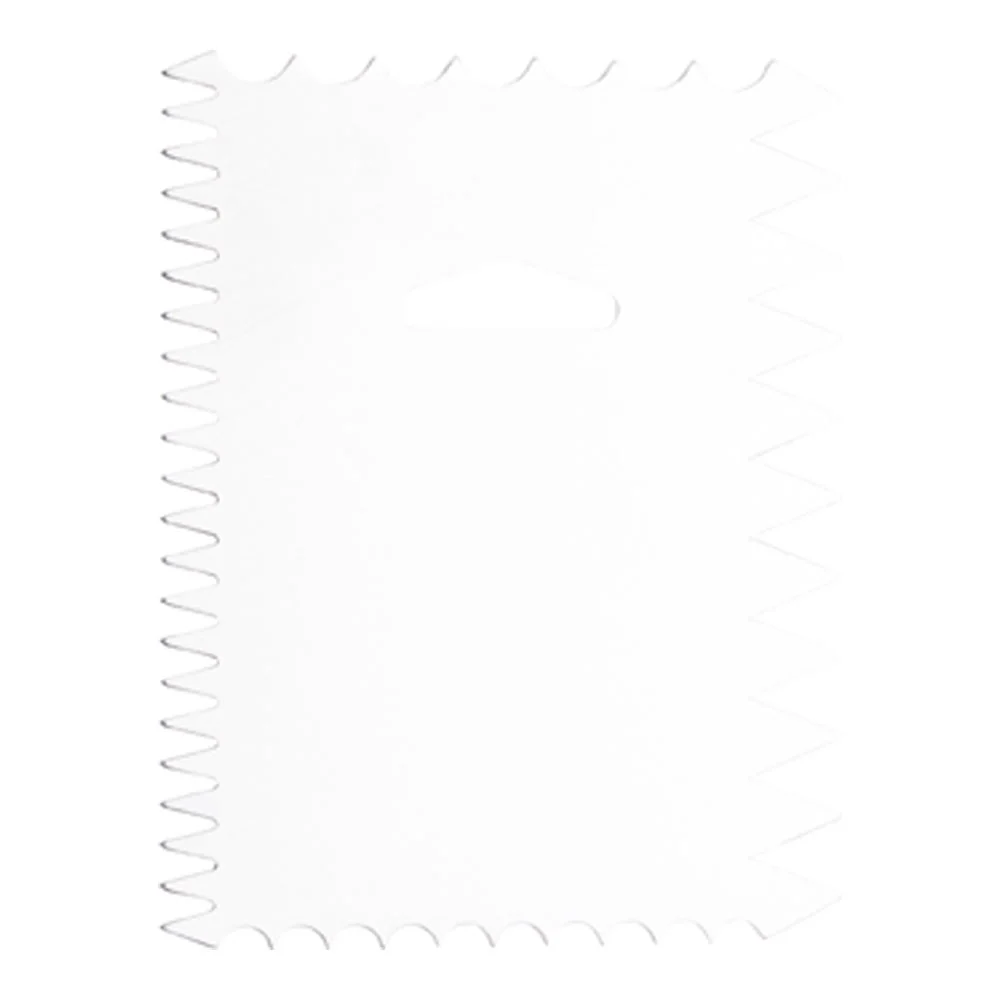 Scraper, Cake, 4-Pattern, 4.8 x 3.8 Inch, Metal, with Wave & Wide Tooth Edge,1 - 1 EACH