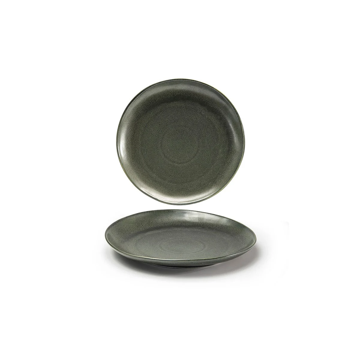 Plates, Porcelain, 11 Inch, Sage, Round,6 - 1 COUNT
