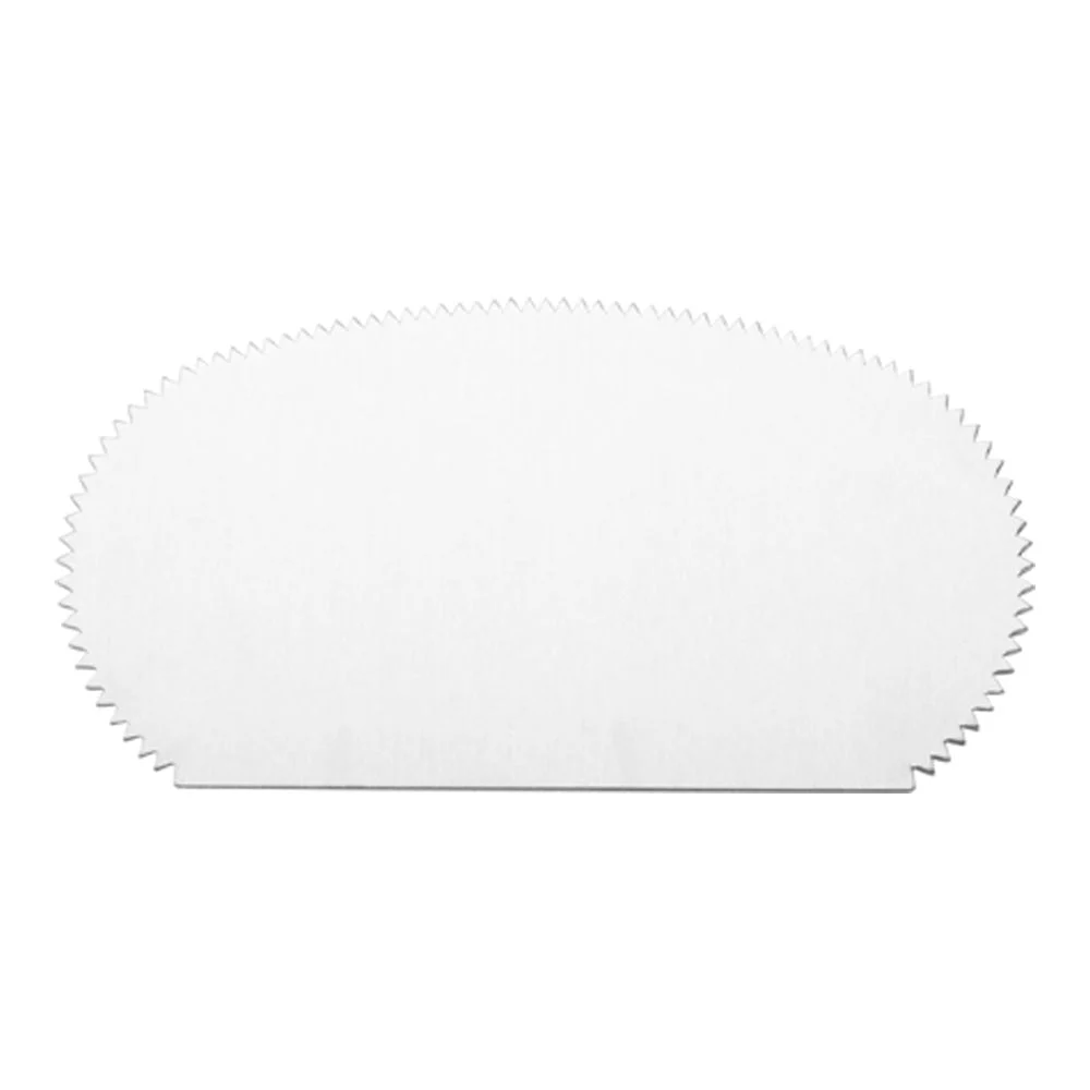 Scraper, Cake, 2-Pattern, 4.8 x 2.5 Inch, Metal, with Fine Tooth Straight Edge,1 - 1 EACH