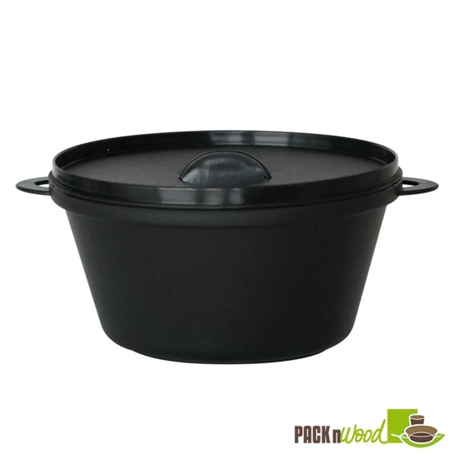 Dishes, 12 Ounce, Small, Black, Plastic, with Lid, Recyclable, 12 Ounce,24 - 6 COUNT
