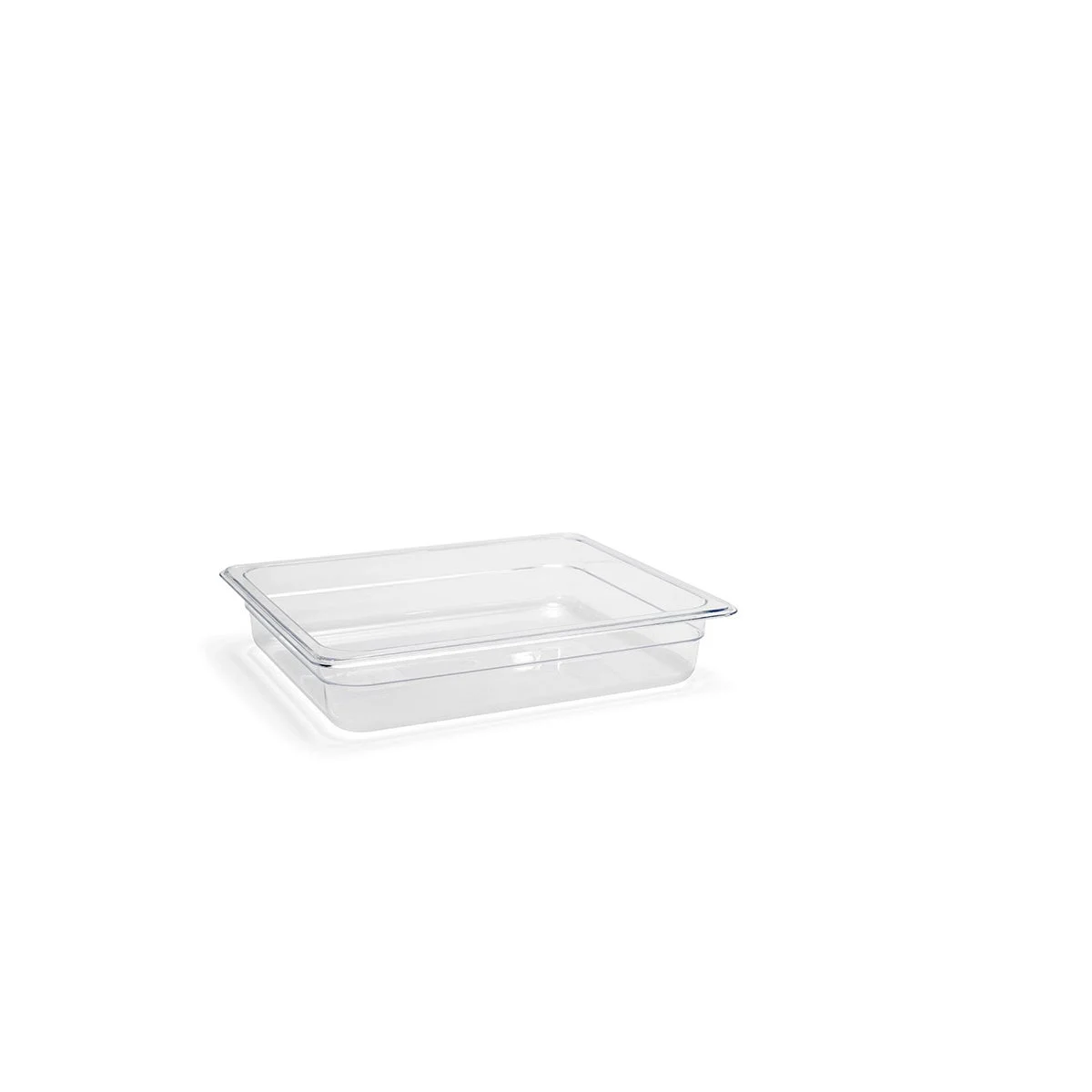 Pans, Food, 12.5 x 10 x 2.5 Inch, Half-Size Shallow, Clear, Plastic,4 - 1 COUNT