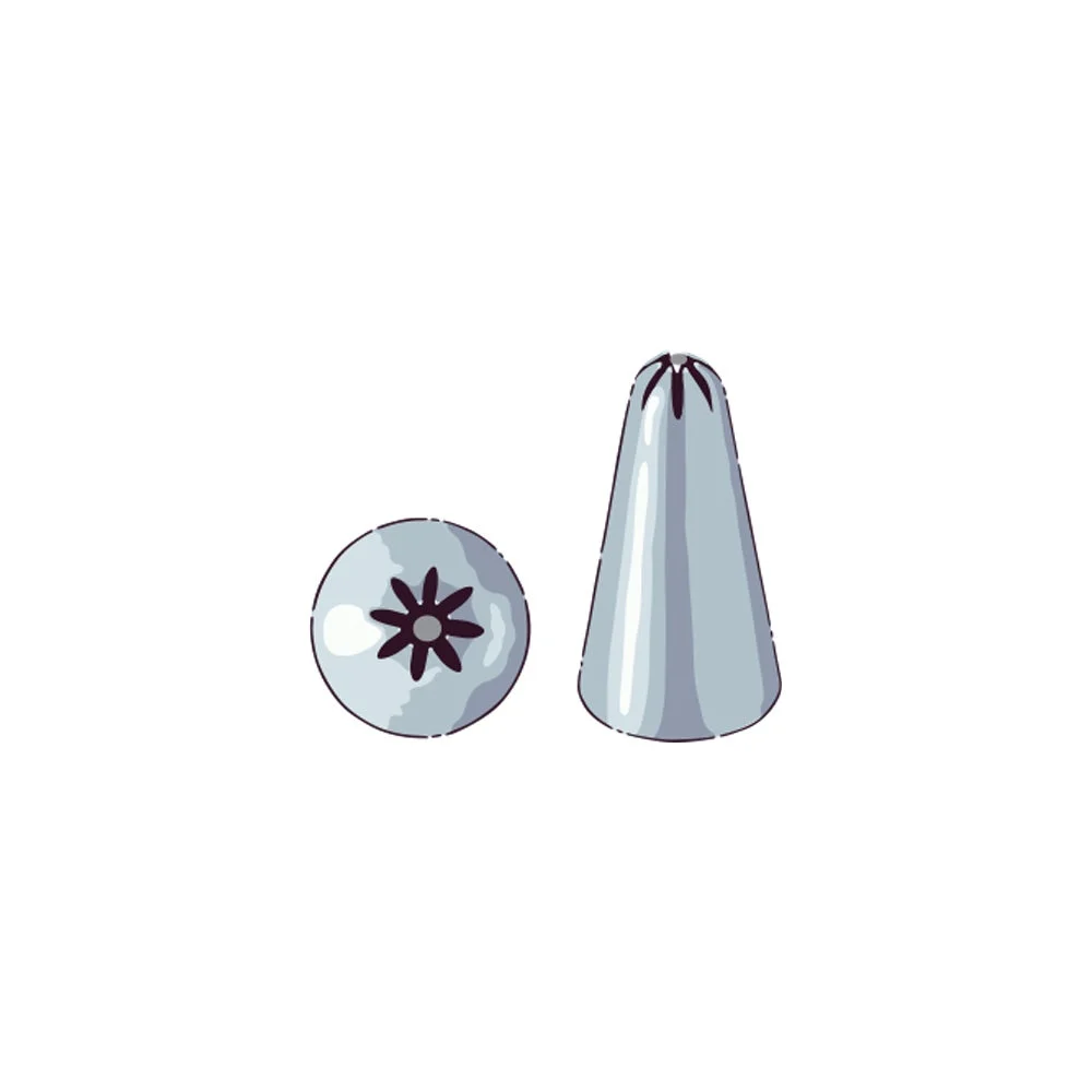 Piping Tip, Drop Flower, Stainless Steel, #180, 0.75 x 0.75 x 1.25 Inch,1 - 1 EACH