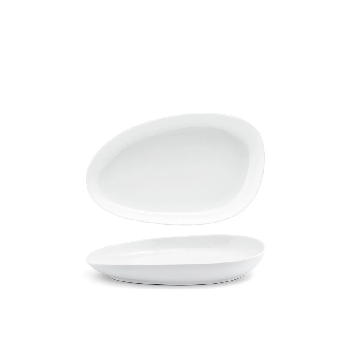 Plates, Porcelain, 11 Inch, White, Oval,6 - 1 COUNT