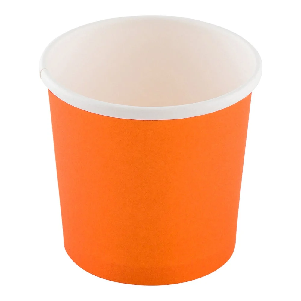 Cups, Soup, Bio Tek 12 Ounce 3.5 Inch, Paper, Tangerine Orange, Round,1 - 200 COUNT