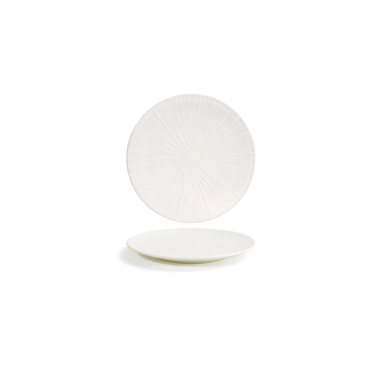 Plates, Coupe, Spoke, 8 Inch, White, Round,6 - 1 COUNT