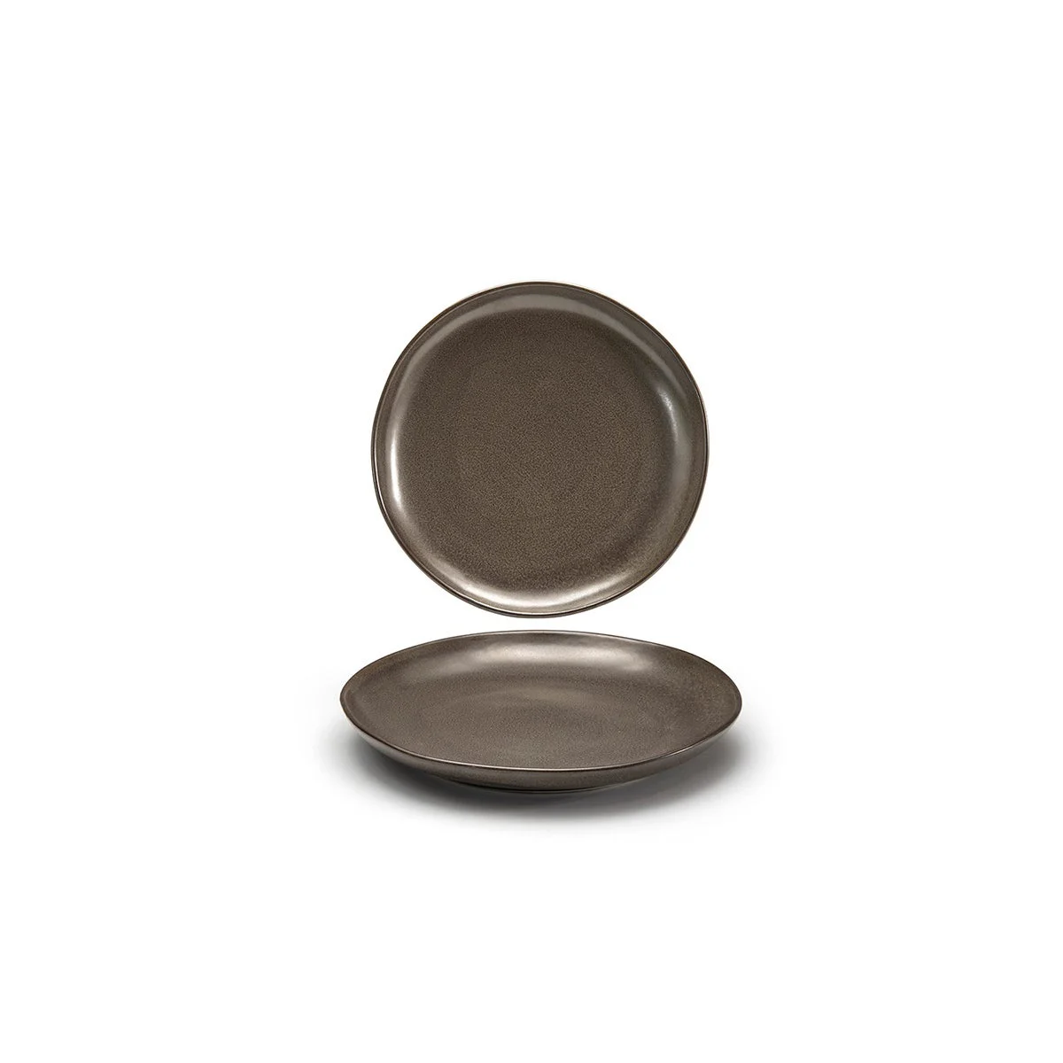 Plates, Porcelain, 10 Inch, Mocha, Round,6 - 1 COUNT