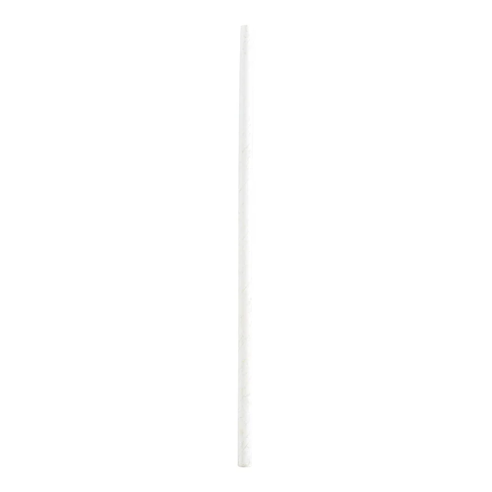 Straws, 7.75 Inch, Paper, White, Biodegradable, Sustainable,1 - 100 COUNT
