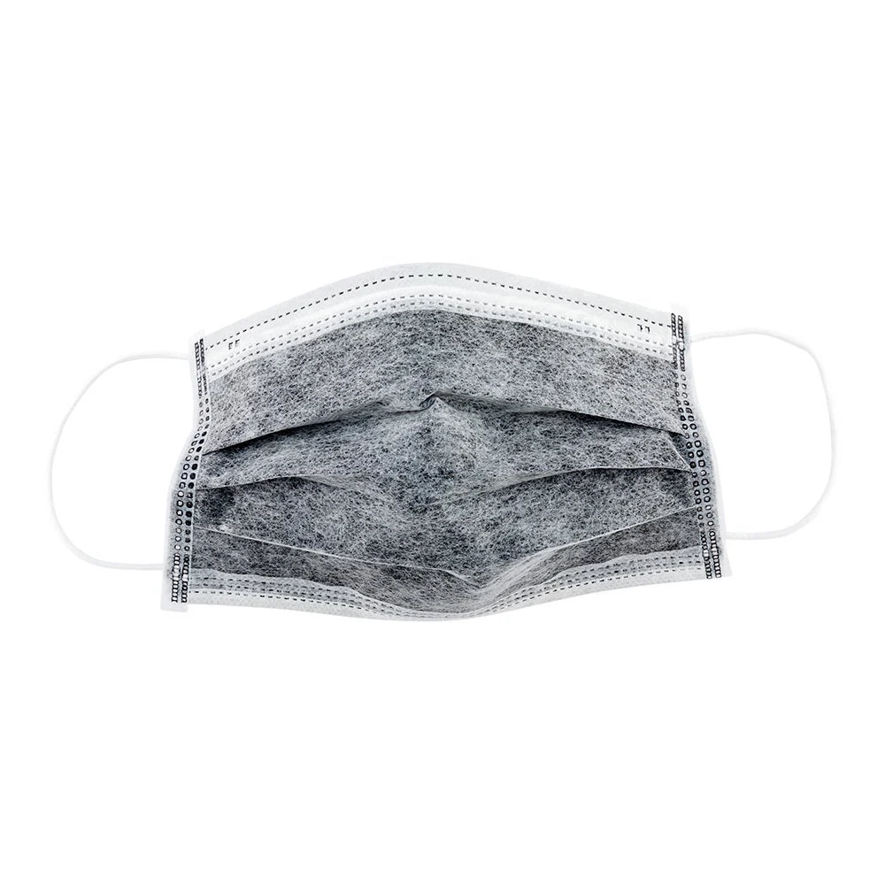 Face Masks, Earloop, 7 x 3.75 Inch, 4-Layer Filtration, Gray, with Flexible Nose Wire & Active Carbon,1 - 1000 COUNT